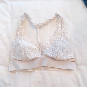 Victoria’s Secret White Halter Lace Bralette
